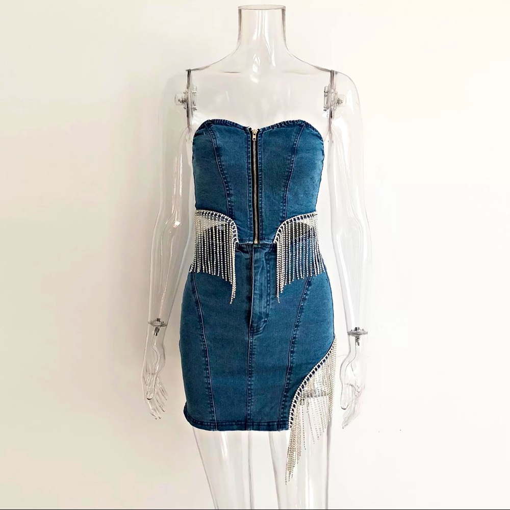 “Eye Candy” Midi Denim 2pc Set - Picture 4 of 4